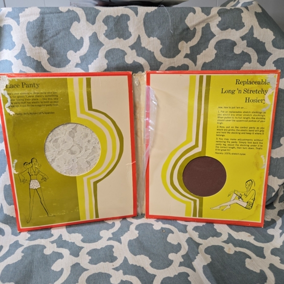 Vintage Sears lace panty n hose panty hose sz average  new u unused movie prop - Picture 5 of 7